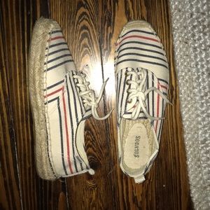 Red and blue soludos espadrille